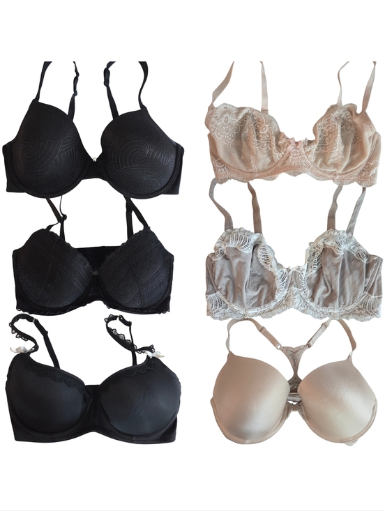 Maidenform H&M Other - 34D/DD 6 BRAS Felina H&M Maidenform Underwire Lot Of 6 Lace & Satin GUC Bras